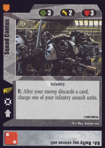 Squad Cantus. A Space Marine card from the Warhammer 40k CCG.
