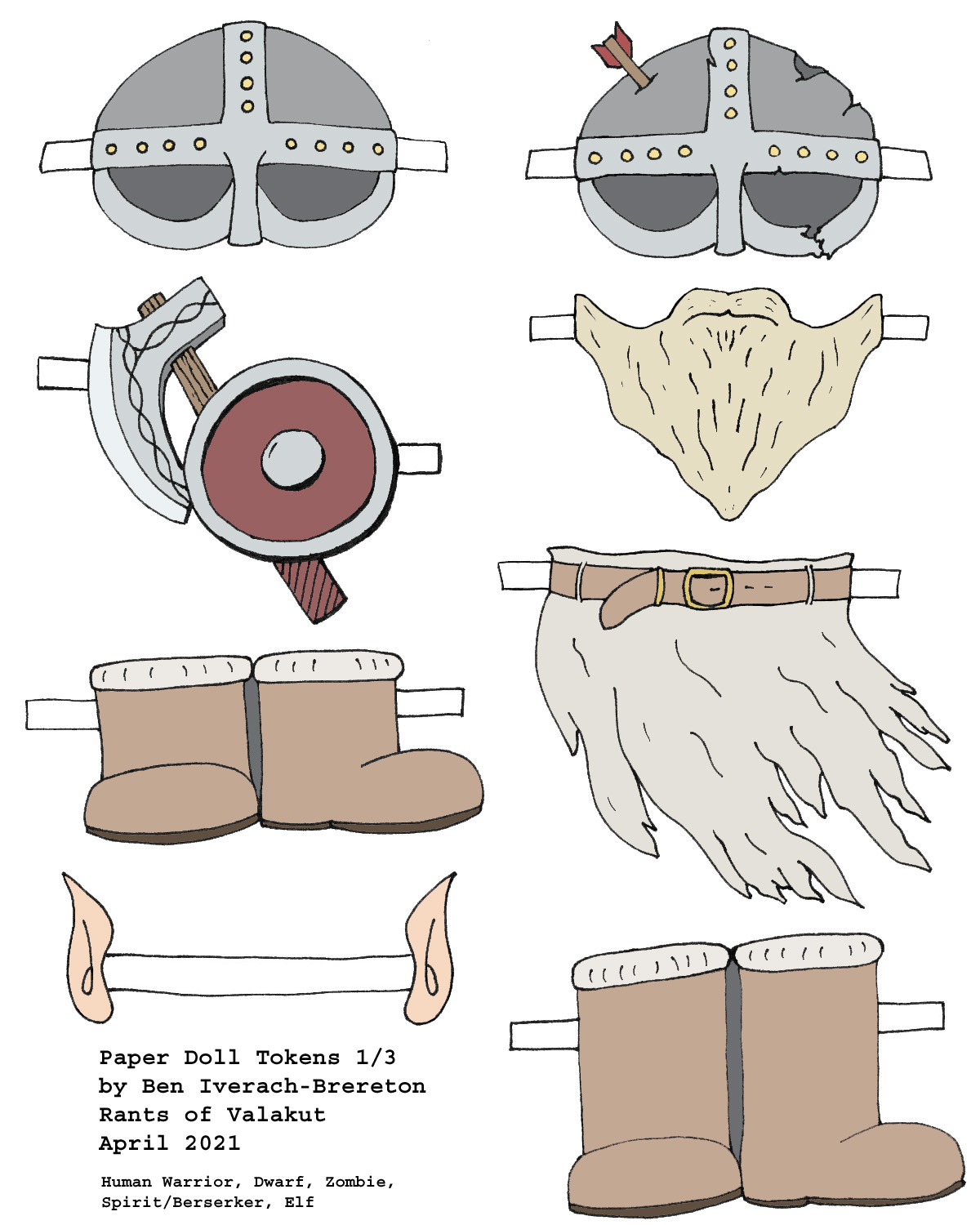 Paper dolls for Magic cards to wear