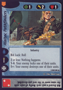 Alaitoc Pathfinders. An Eldar card from the Warhammer 40k CCG.