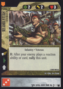 "Headhunters". An Imperial Guard card from the Warhammer 40k CCG.