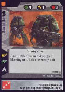 Squad Hariph. A Space Marine card from the Warhammer 40k CCG.